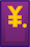 The YenDoor Studios Logo of a purple door with a yellow yen symbol on it.